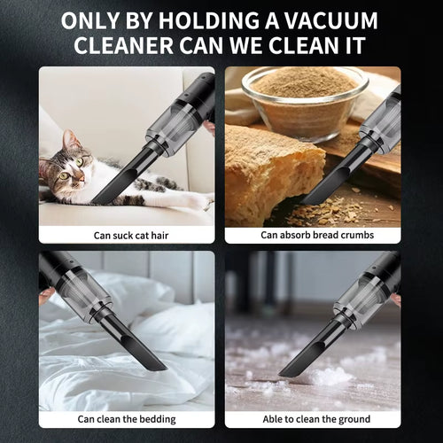 Handheld Car Vacuum Cleaner, 15000PA Portable Cordless, Dual Use of Blowing and Suctionmulti-Nozzles, for Car, Home, Pet, Office